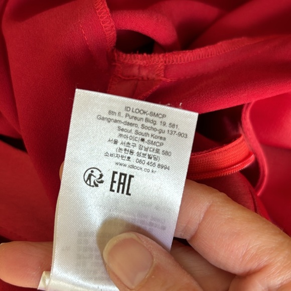 Sandro Leana Faux-Wrap Mini Dress Red 36 - Picture 11 of 12